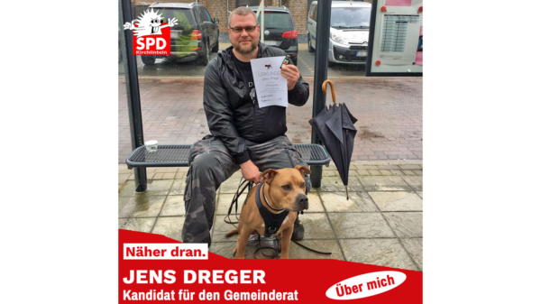 Jens Dreger mit seinem Hund